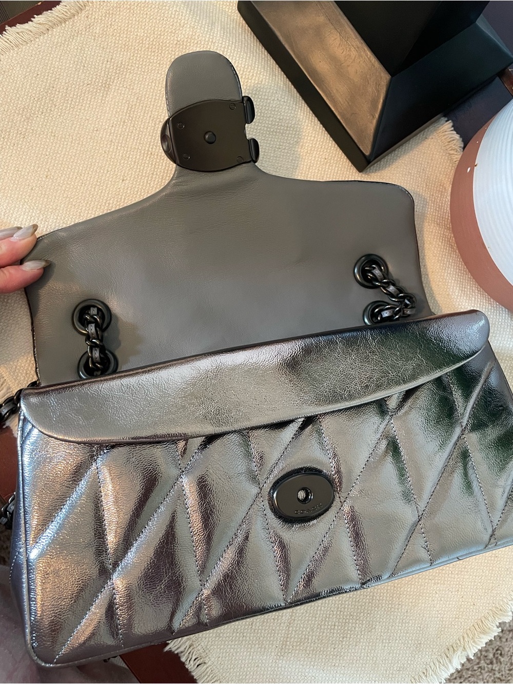 Coach quilted Tabby 26 anthracite metallic - Picture 10 of 13